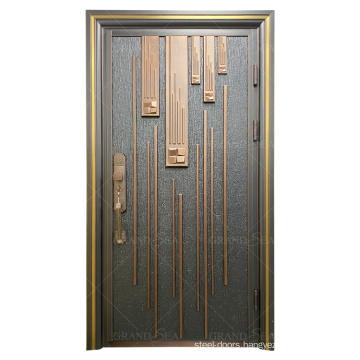 Philippines Craftsman Cast Aluminum Armored Cast Main Front Entrance Security Steel Door For Business Buildings